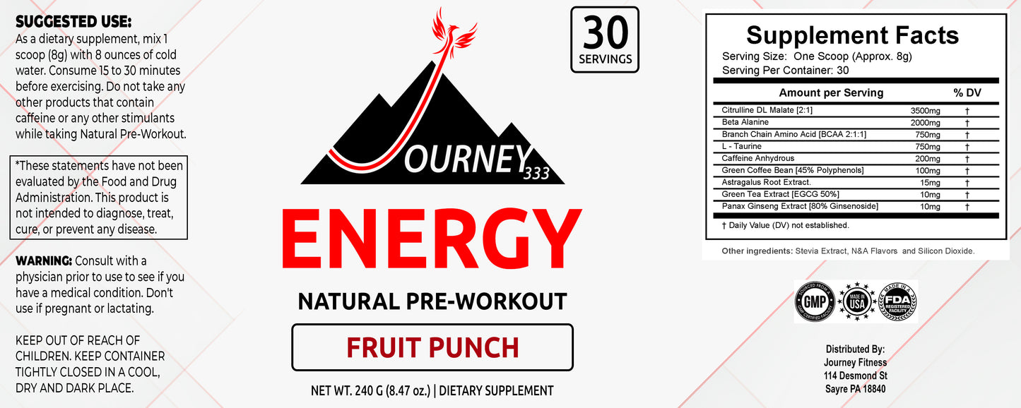 Energy Natural Pre-Workout